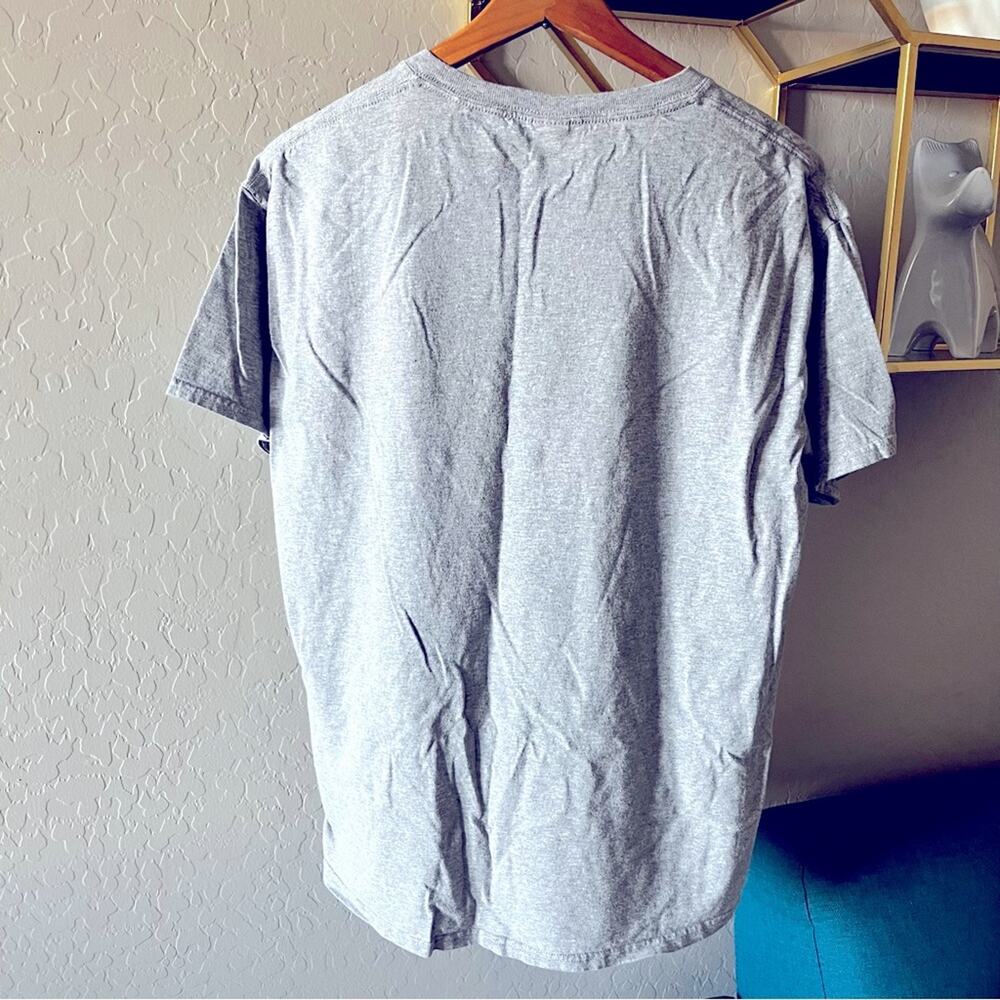 Fruit of the Loom gray GROOVY mushrooms hippie graphic tee shirt unisex large L - Picture 4 of 6